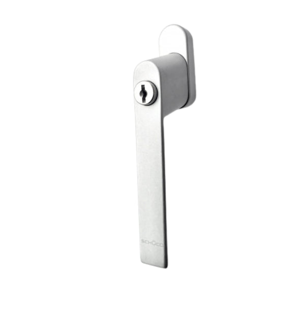 Schüco Window Handle 269070 - Silver Key Lockable